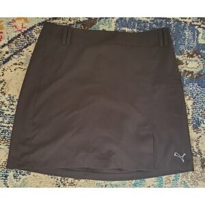 Puma Solid Knit Skirt Shorts Black Size 10 Golf Tennis Zip Pockets USP Dry